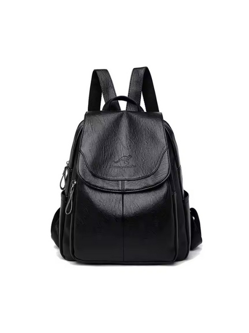 Anti-Theft PU Leather Backpack with RFID Protection for Travel - Stylish Unisex Everyday Bag