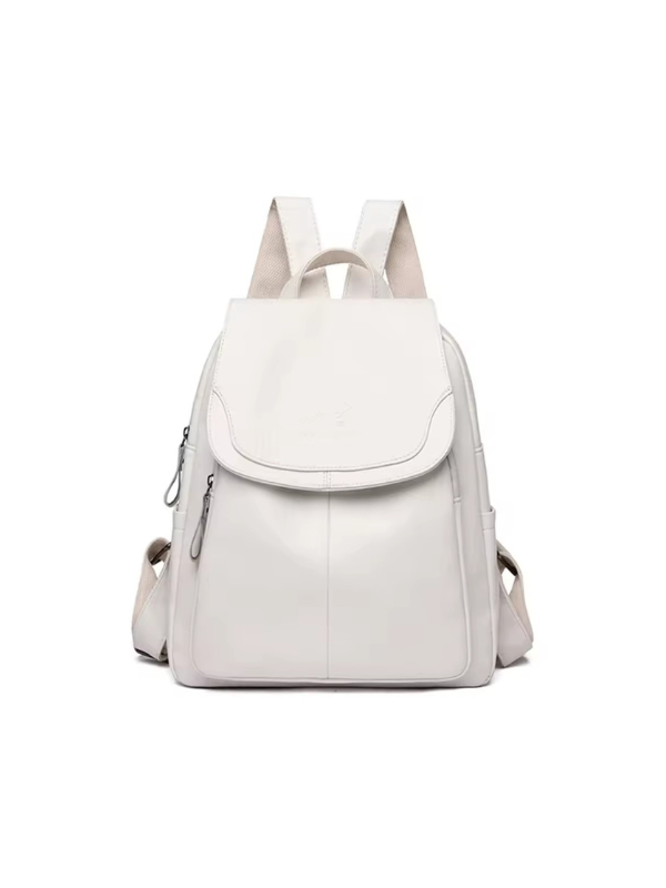 Anti-Theft PU Leather Backpack with RFID Protection for Travel - Stylish Unisex Everyday Bag