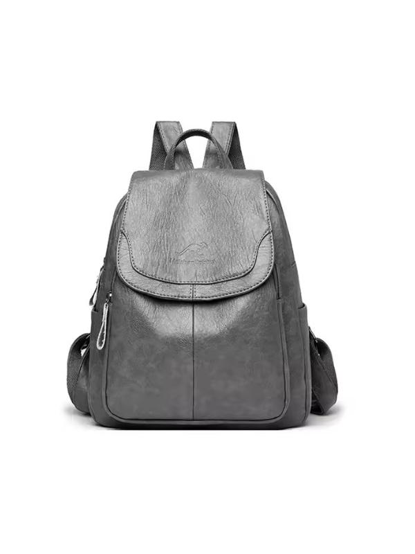 Anti-Theft PU Leather Backpack with RFID Protection for Travel - Stylish Unisex Everyday Bag