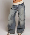 Baggy Wide Leg Denim Jeans for Y2K Streetwear Style - Casual Everyday Wear
