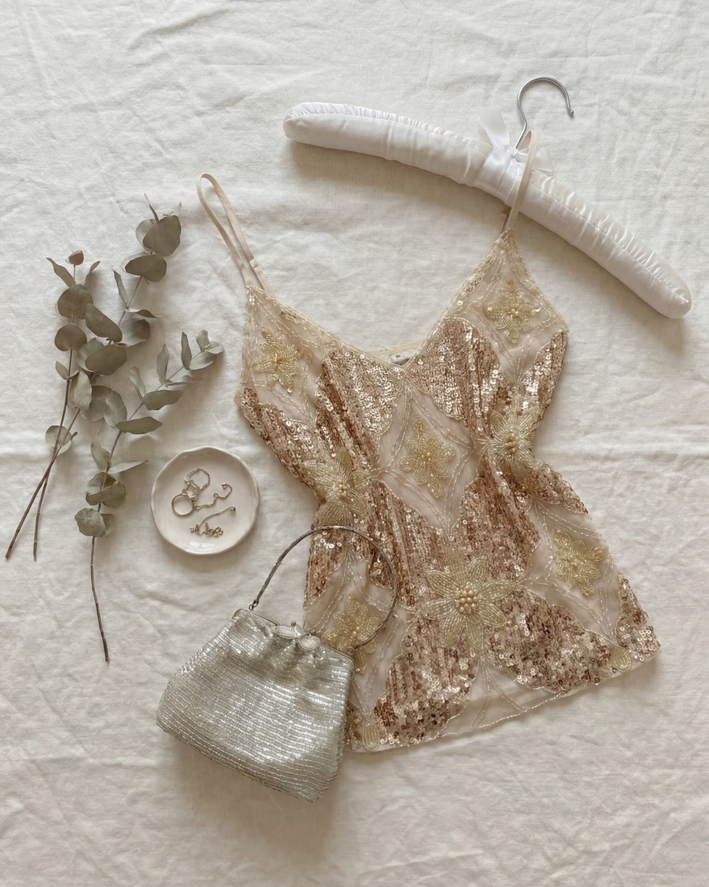 Beaded V-Neck Evening Top | Elegant Occasion Wear for Special Events