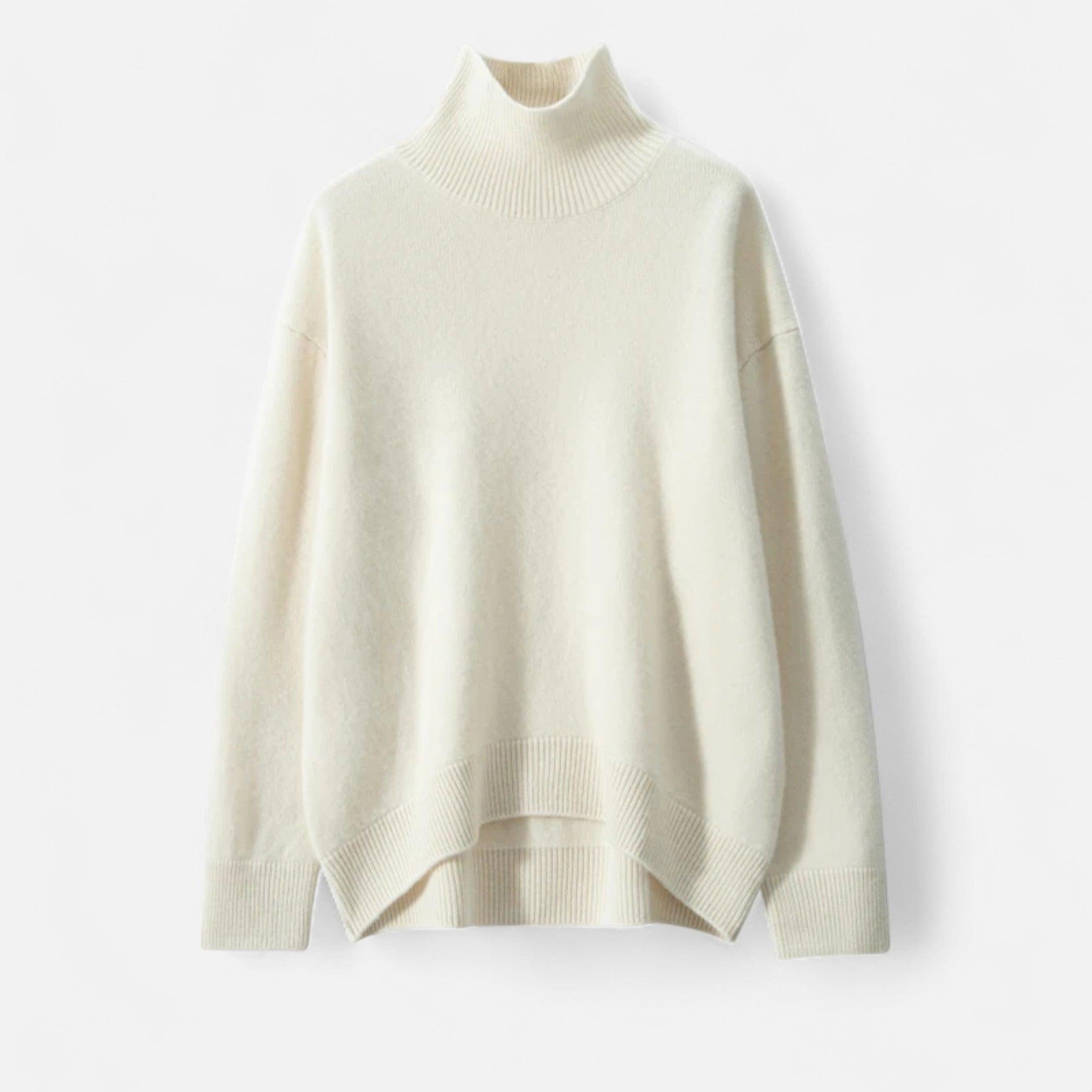 Cashmere Turtleneck Sweater for Women | Soft Warm Knit | Casual Layering Essential