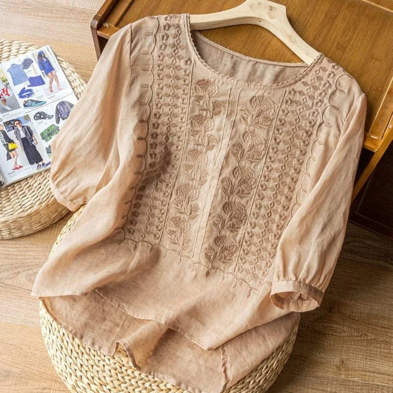 Lightweight Summer Blouse for Women | Casual Short Sleeve Top for Warm Weather Wear