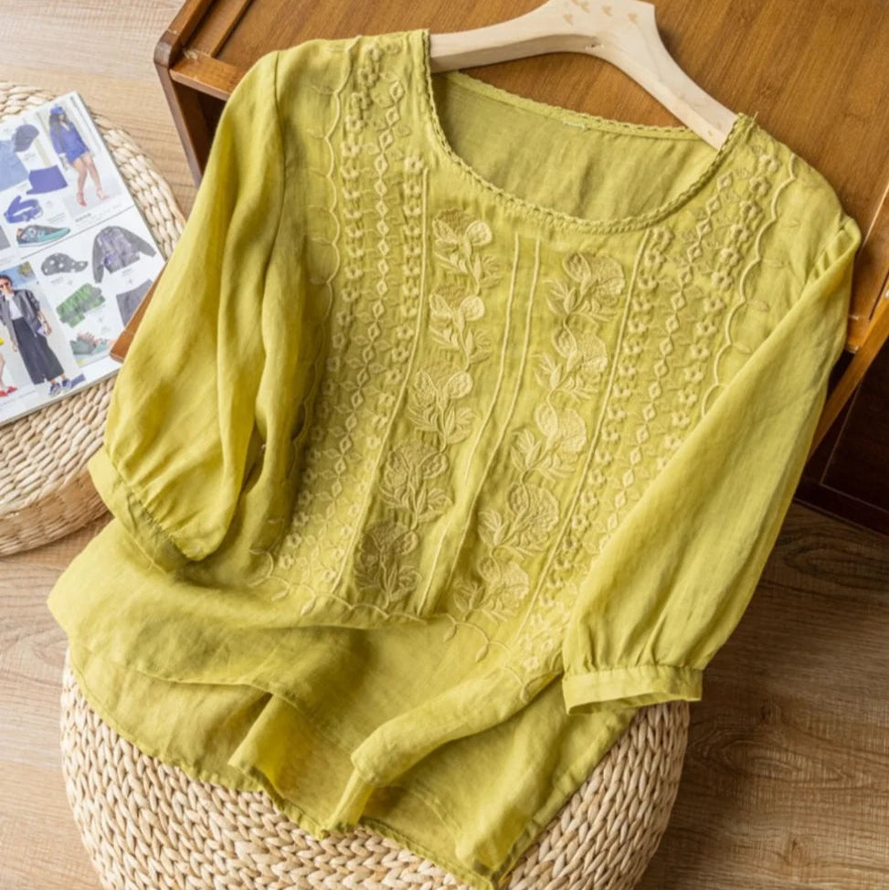 Lightweight Summer Blouse for Women | Casual Short Sleeve Top for Warm Weather Wear