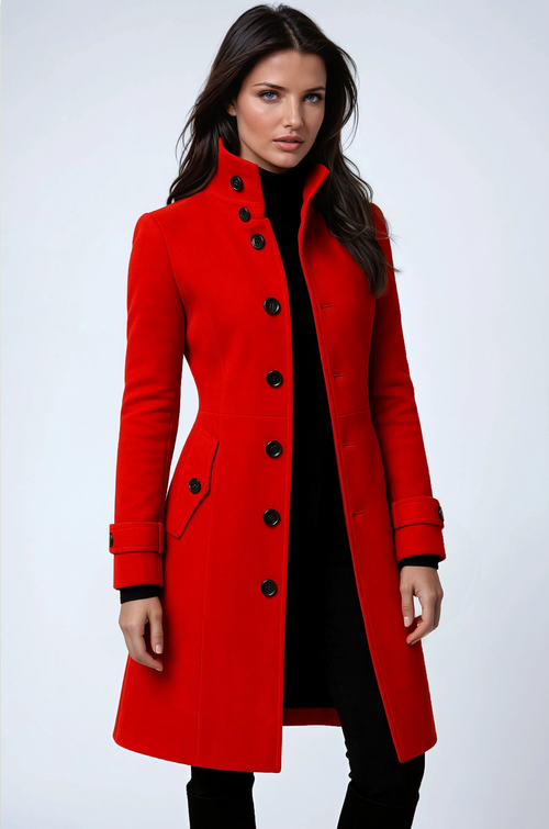 Classic Winter Trench Coat | Warm Fabric | Stylish Long Design | Women's Outerwear