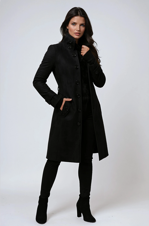 Classic Winter Trench Coat | Warm Fabric | Stylish Long Design | Women's Outerwear