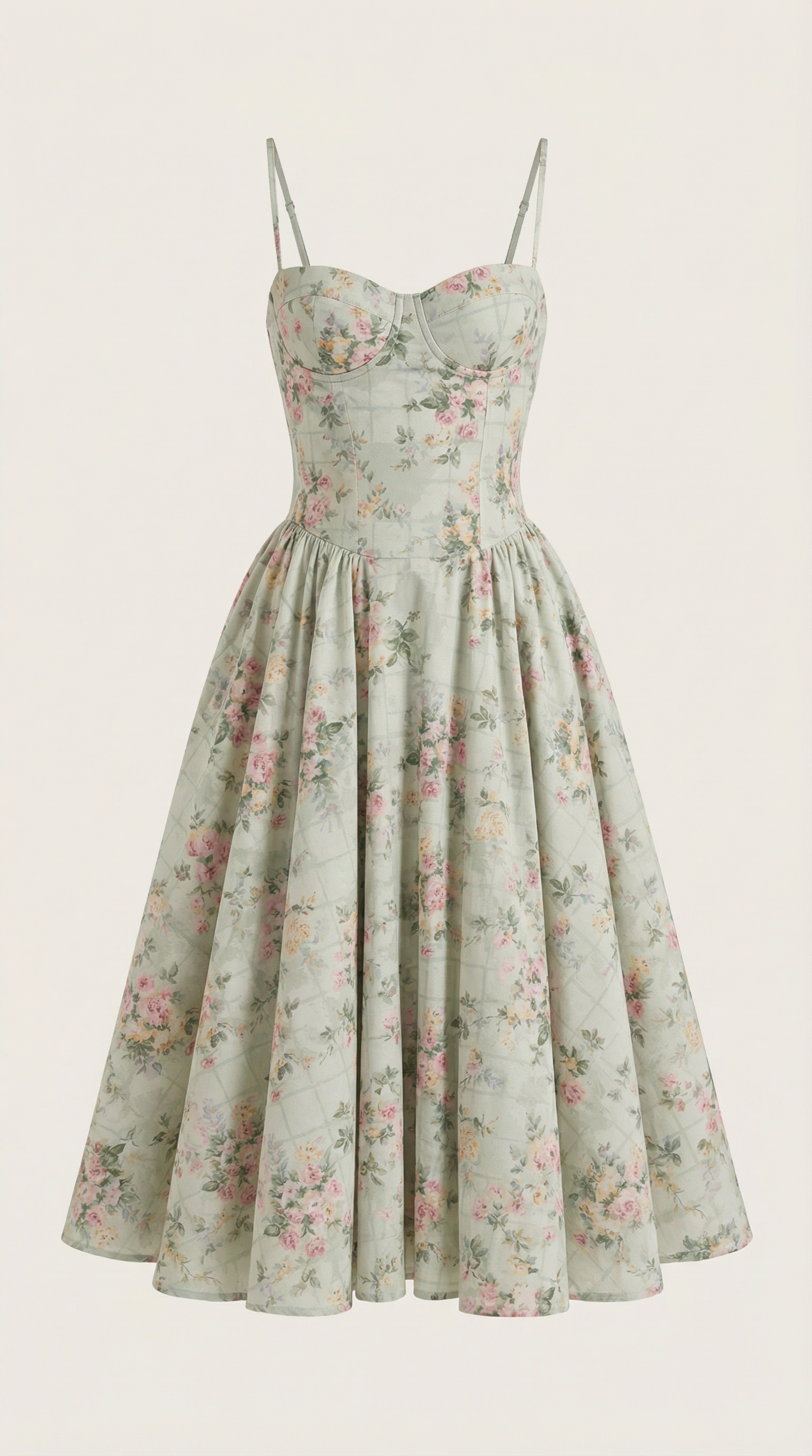 Corset Midi Dress in Elegant Fabric - Perfect for Formal Events and Special Occasions