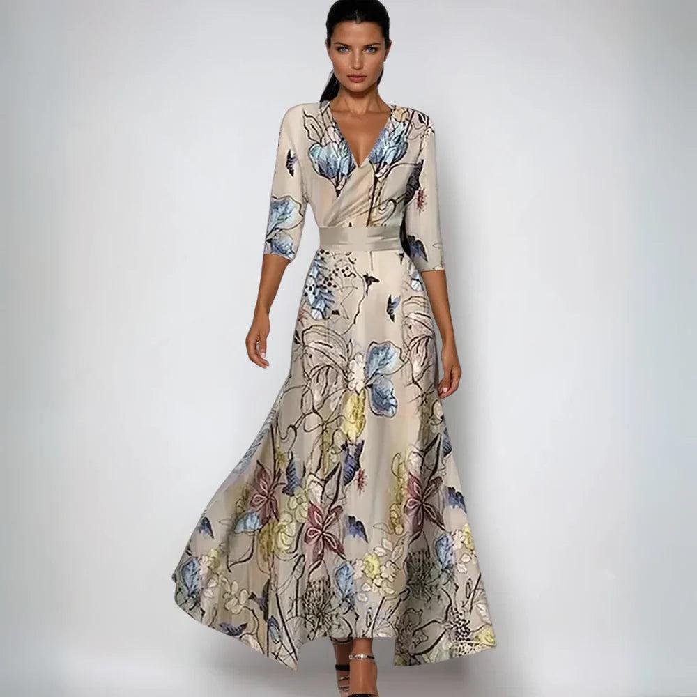 Elegant Floral Women's Dress | Lightweight Fabric | Perfect for Casual Events