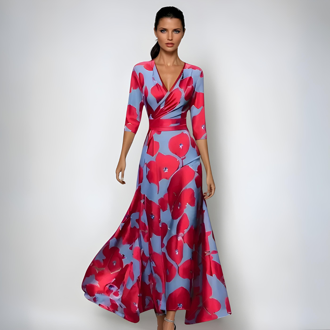 Elegant Floral Women's Dress | Lightweight Fabric | Perfect for Casual Events