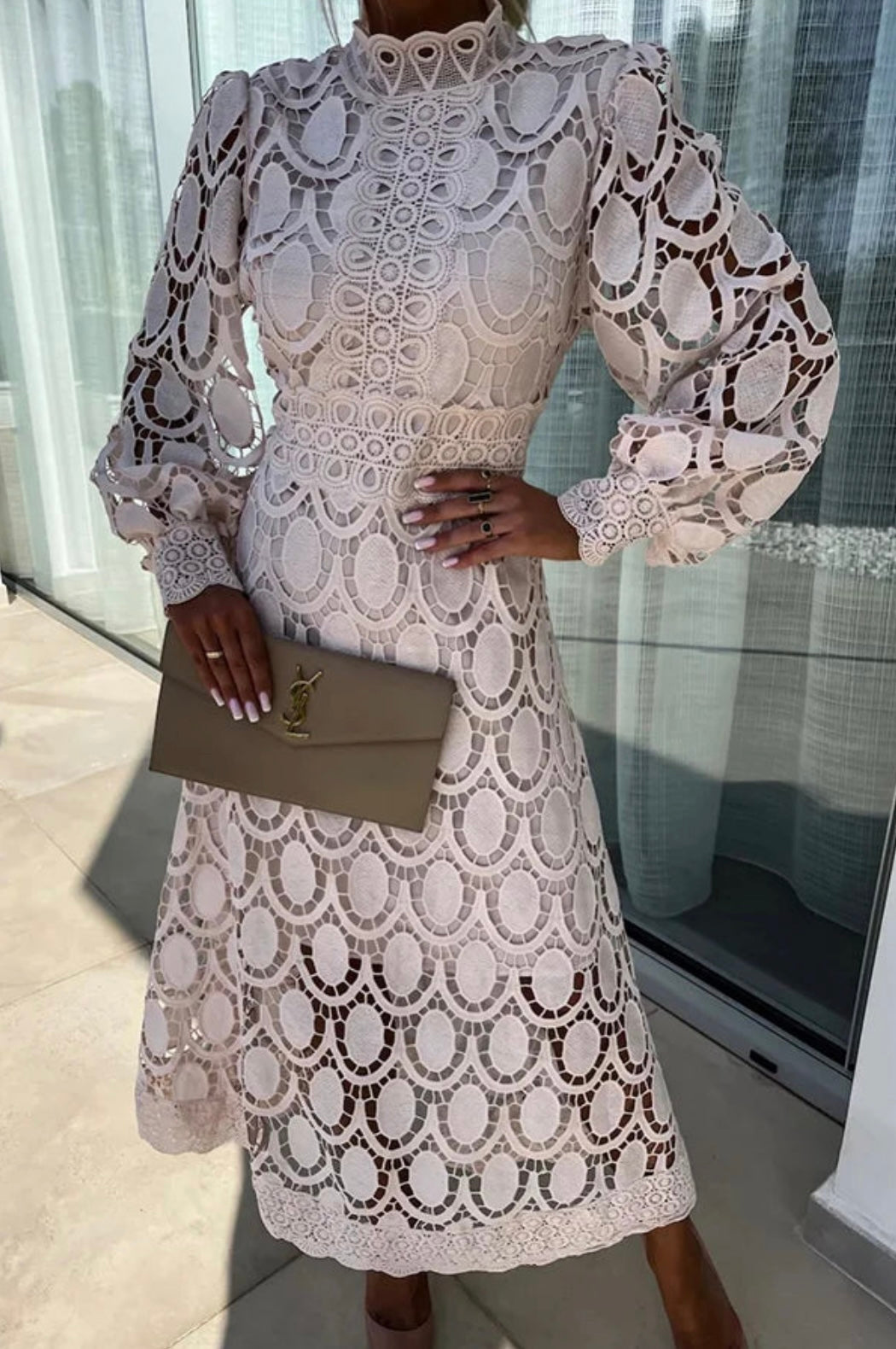 Lace Evening Dress for Women | Elegant Formal Wear | Ideal for Weddings and Special Events