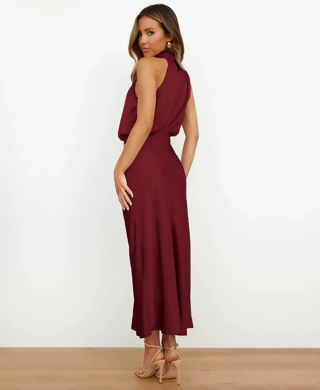 Midi Dress in Soft Fabric | Elegant Design for Formal Events and Everyday Wear