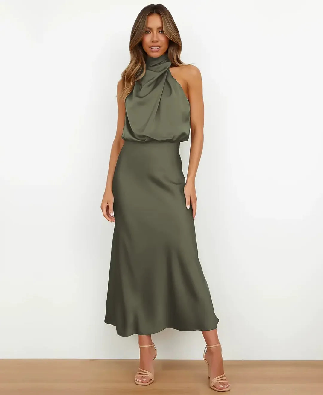Midi Dress in Soft Fabric | Elegant Design for Formal Events and Everyday Wear