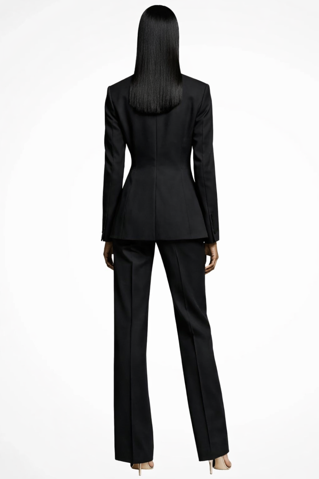 Elegant Women's Blazer and Wide Leg Trousers Set - Chic Office Attire
