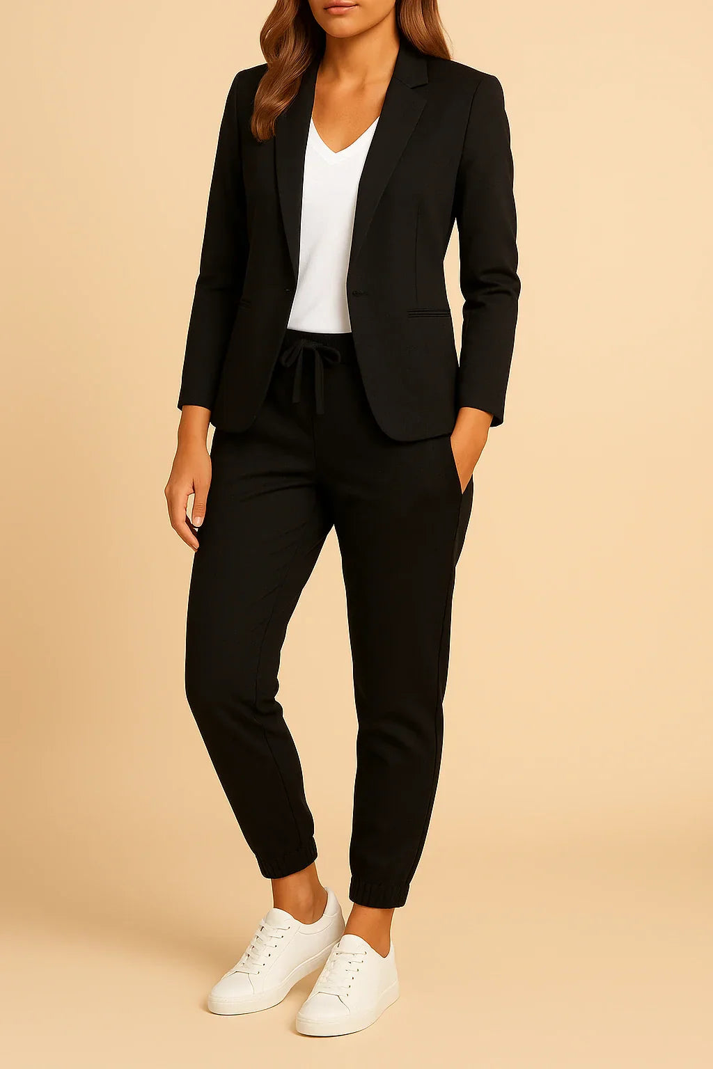 Women's Tailored Suit in Soft Fabric | Elegant Design for Professional and Formal Occasions