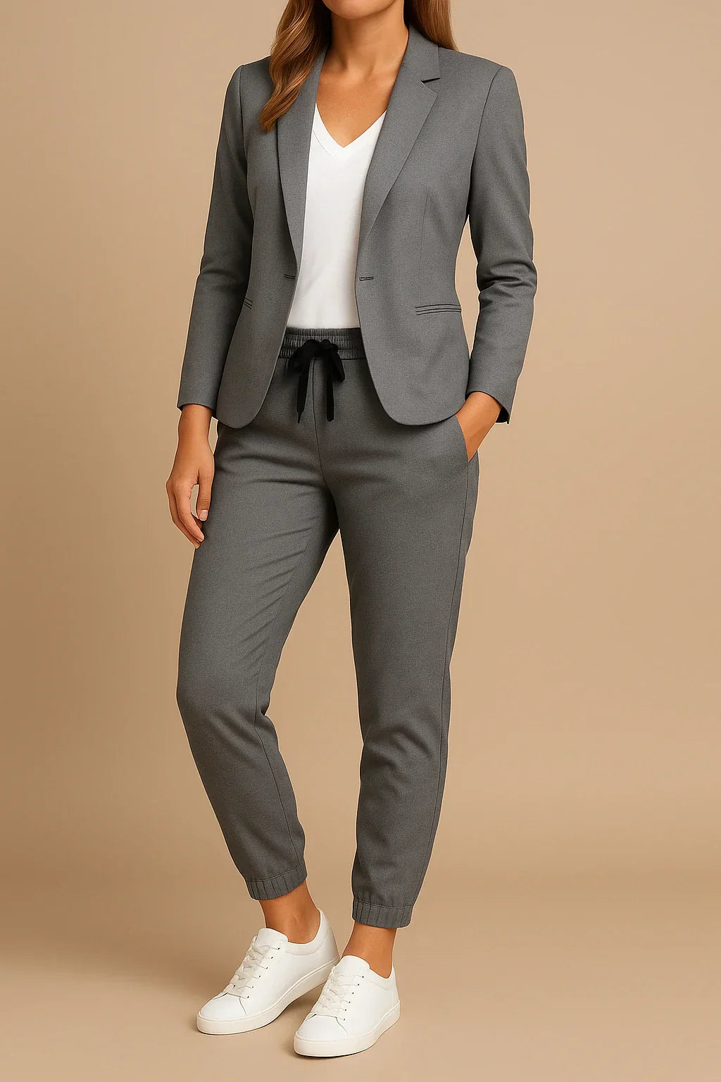 Women's Tailored Suit in Soft Fabric | Elegant Design for Professional and Formal Occasions