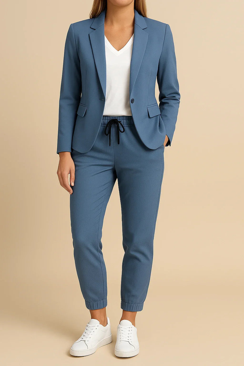 Women's Tailored Suit in Soft Fabric | Elegant Design for Professional and Formal Occasions
