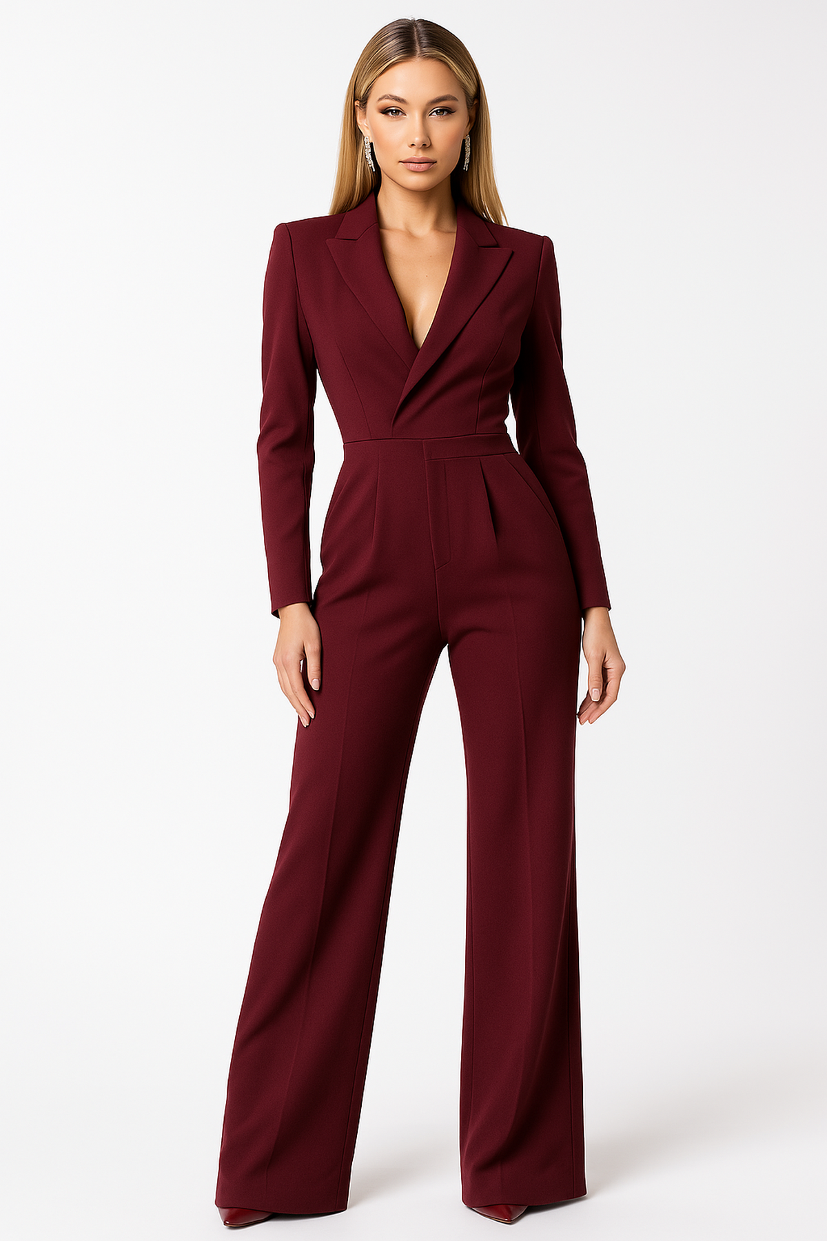 Elegant Wrap-Style Jumpsuit for Women | Lightweight Fabric | Versatile Outfit