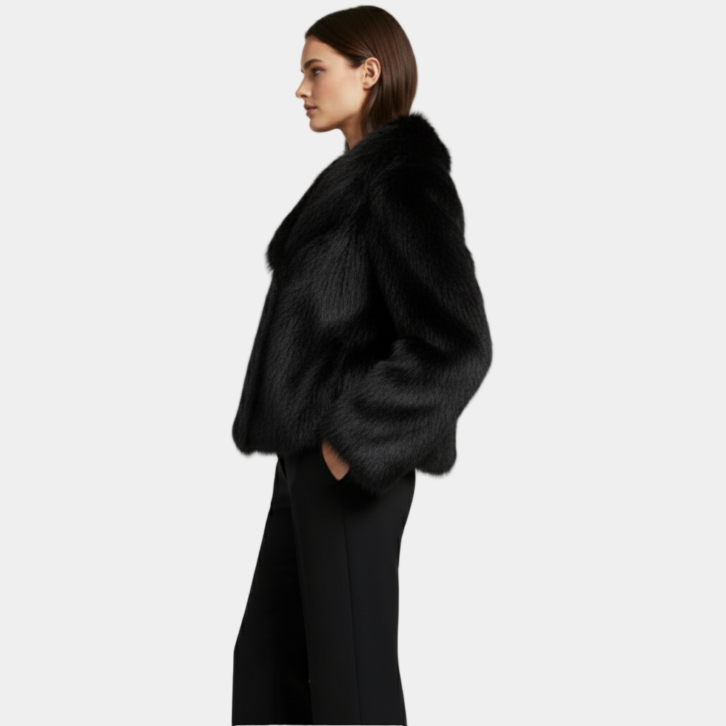 Faux Fur Winter Jacket for Women - Warm Chic Outerwear - Cozy Design for Cold Weather Fashion