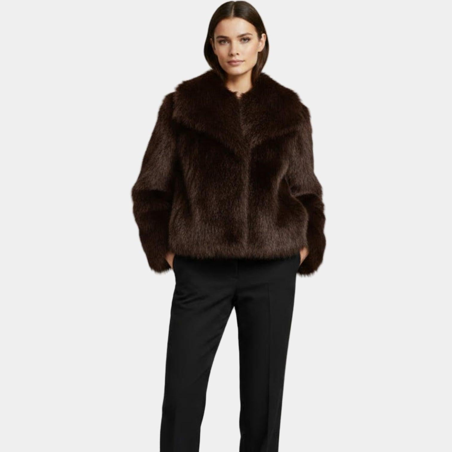 Faux Fur Winter Jacket for Women - Warm Chic Outerwear - Cozy Design for Cold Weather Fashion