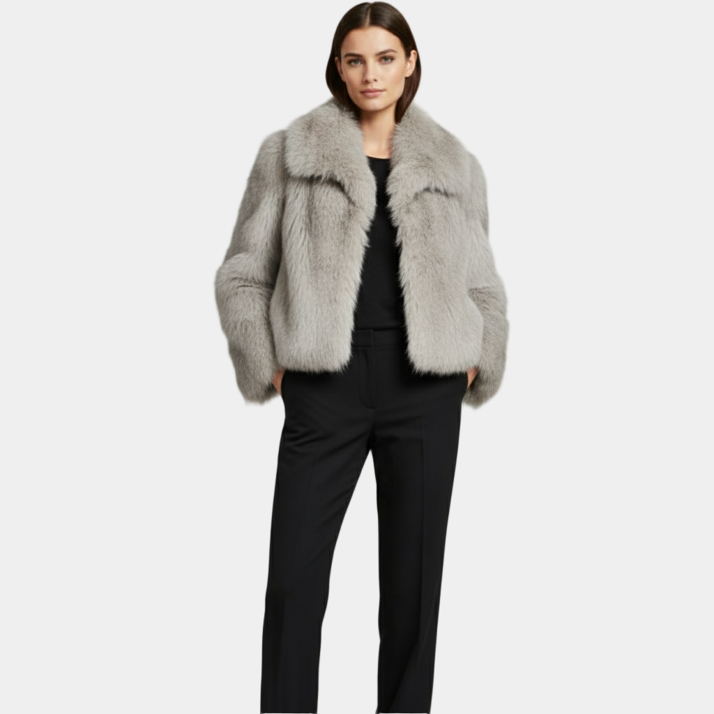 Faux Fur Winter Jacket for Women - Warm Chic Outerwear - Cozy Design for Cold Weather Fashion