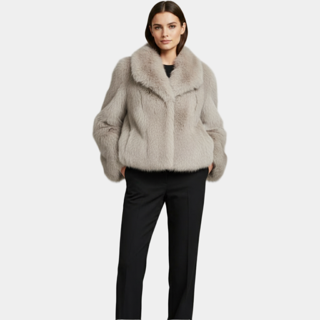 Faux Fur Winter Jacket for Women - Warm Chic Outerwear - Cozy Design for Cold Weather Fashion
