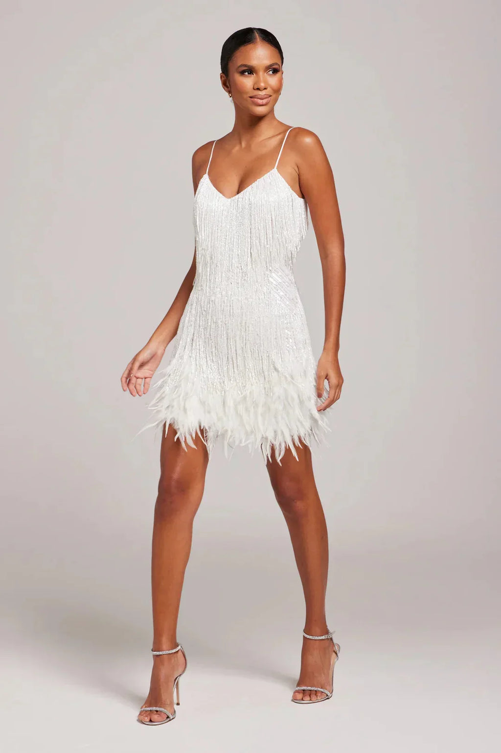 Feather Mini Dress | Lightweight Fabric | Casual Party Dress | Ideal for Events and Gatherings
