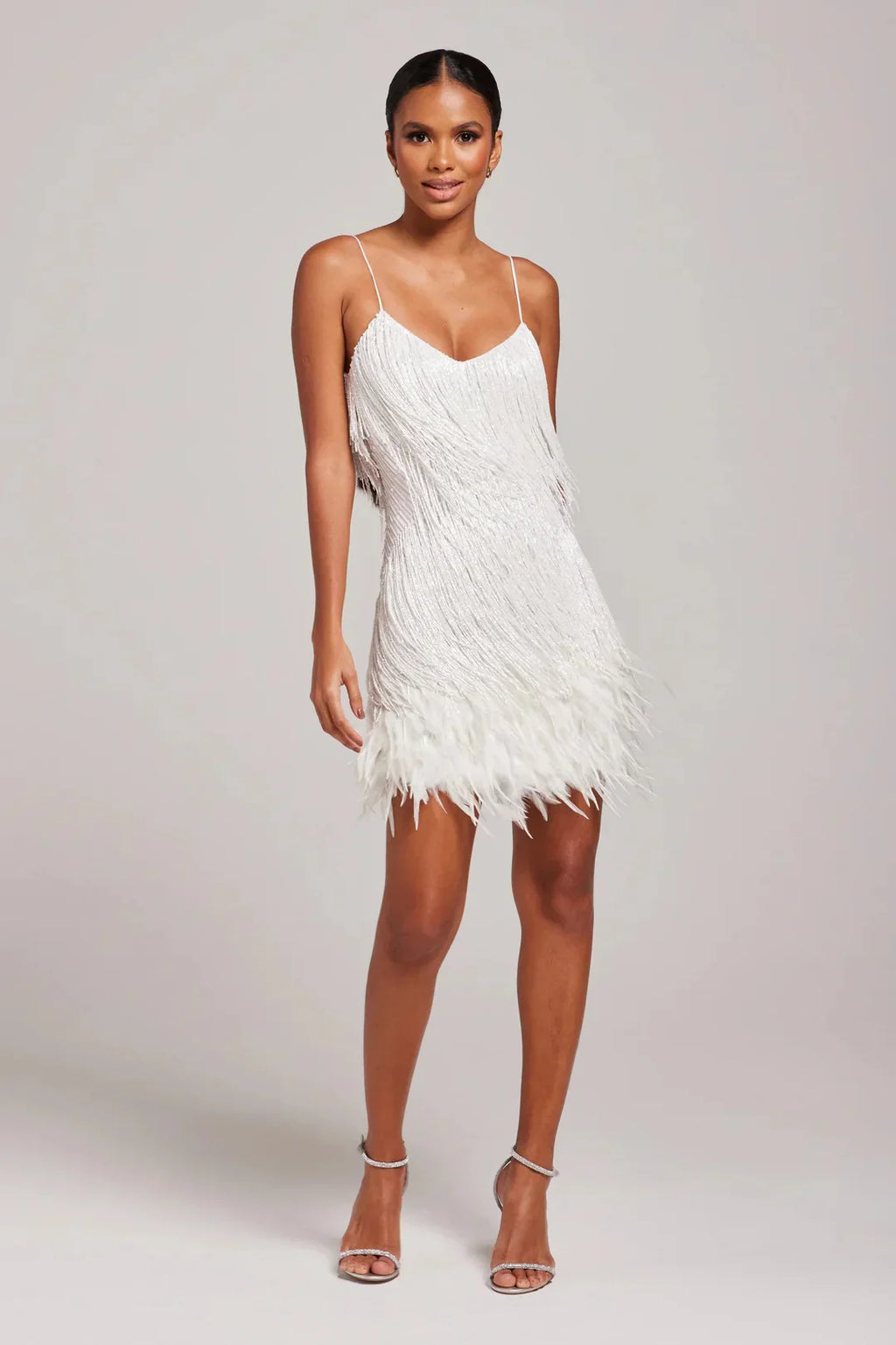 Feather Mini Dress | Lightweight Fabric | Casual Party Dress | Ideal for Events and Gatherings