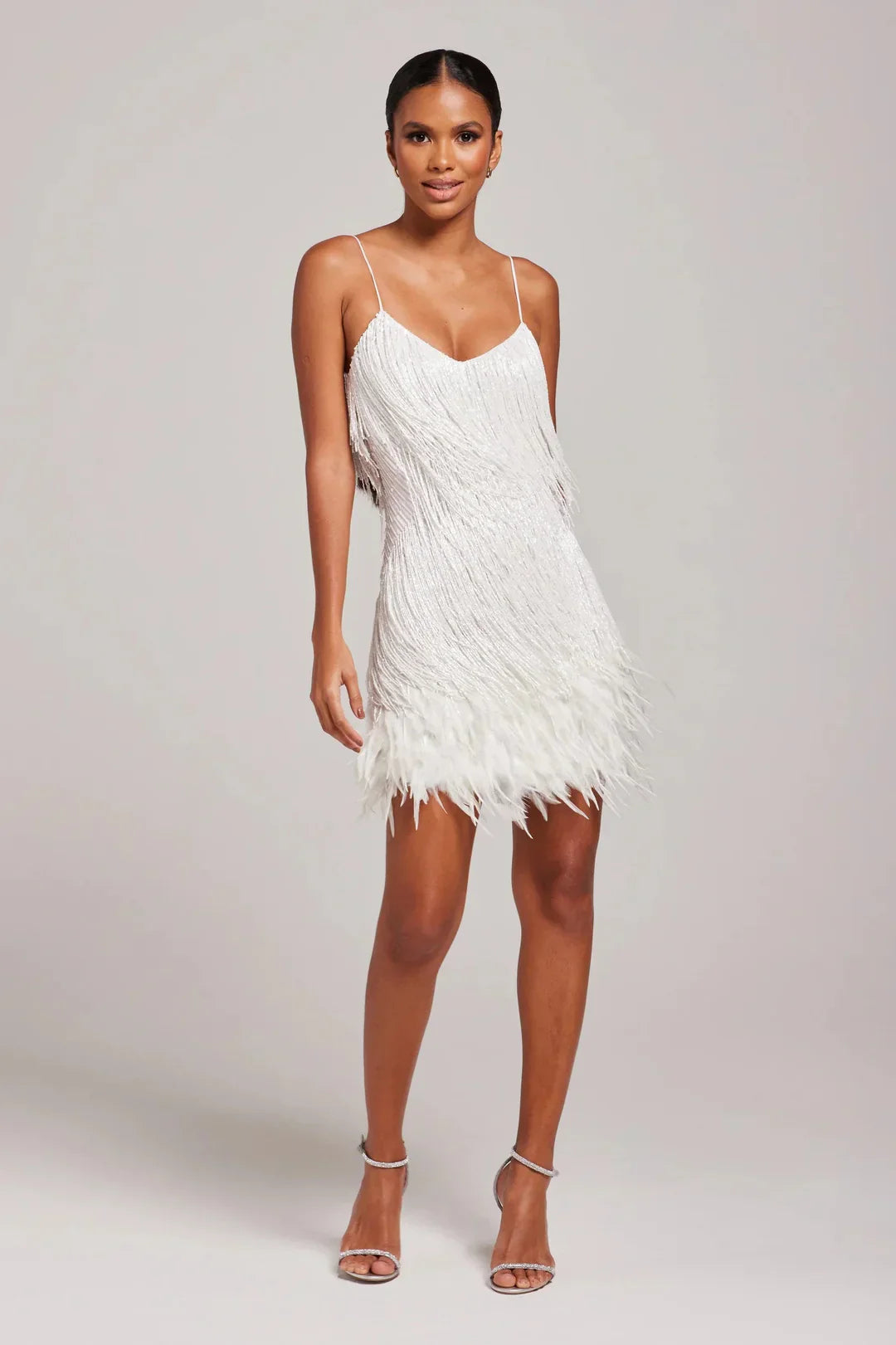Feather Mini Dress | Lightweight Fabric | Casual Party Dress | Ideal for Events and Gatherings