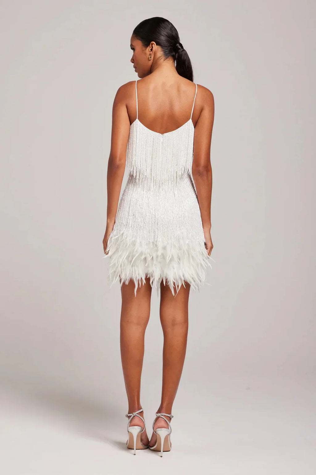 Feather Mini Dress | Lightweight Fabric | Casual Party Dress | Ideal for Events and Gatherings