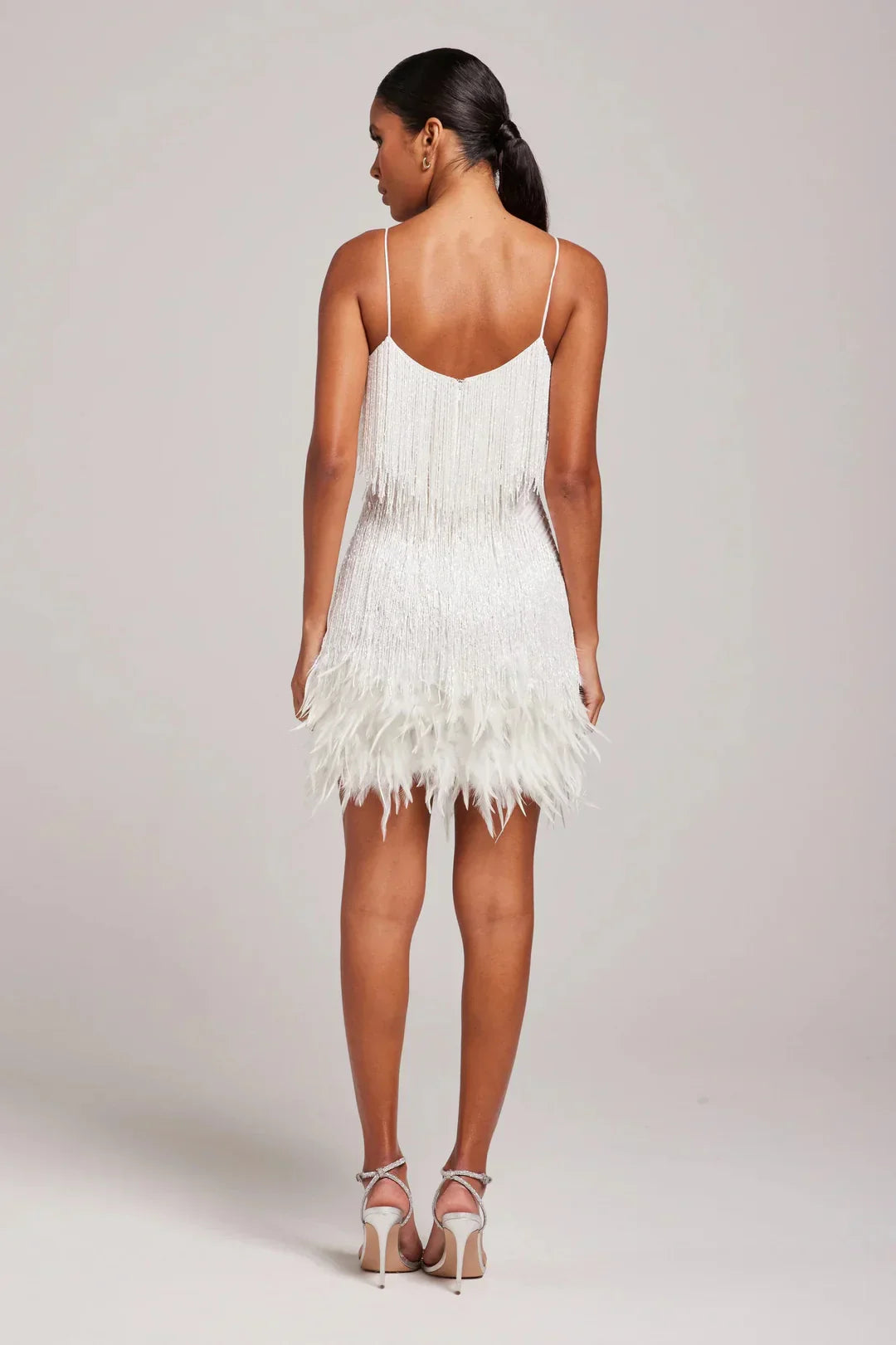 Feather Mini Dress | Lightweight Fabric | Casual Party Dress | Ideal for Events and Gatherings