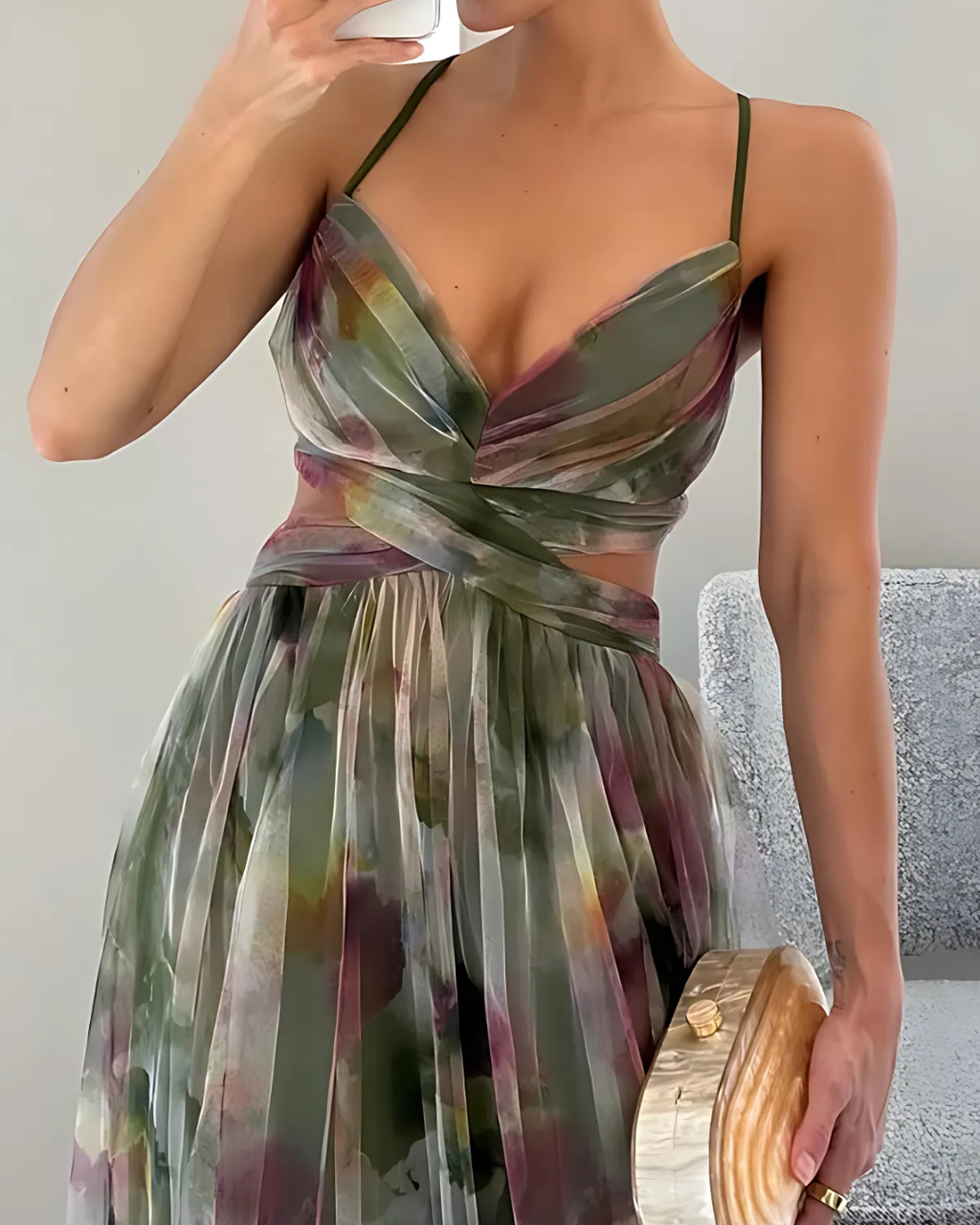 Floral Maxi Dress for Women | Spaghetti Straps | Elegant Summer Wear