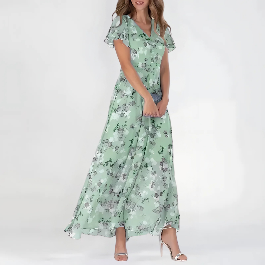 Floral Print Cotton A-Line Dress for Casual Wear | Lightweight & Comfortable | Multiple Sizes Available