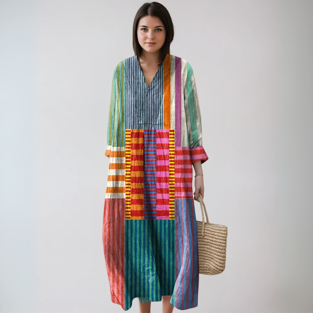 Geometric Print Lightweight Summer Dress | Casual Style for Warm Weather | Available in Multiple Sizes