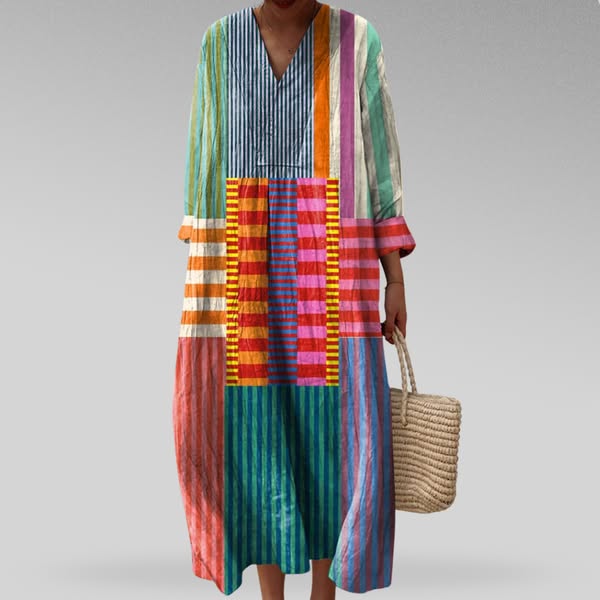 Geometric Print Lightweight Summer Dress | Casual Style for Warm Weather | Available in Multiple Sizes