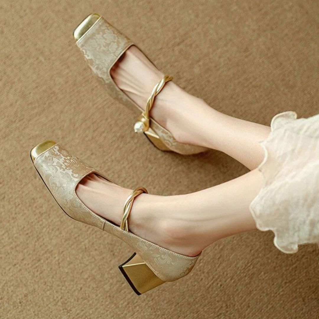 Gold Stiletto Heels for Women | Elegant Design | Comfortable Fit for Formal Events and Parties