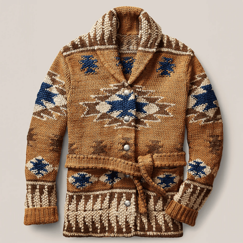 Handcrafted Western Shawl Cardigan | Cozy Knit | Casual Outerwear