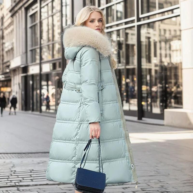 High-Collar Insulated Puffer Coat for Women | Warm Stylish Winter Outerwear for Cold Weather