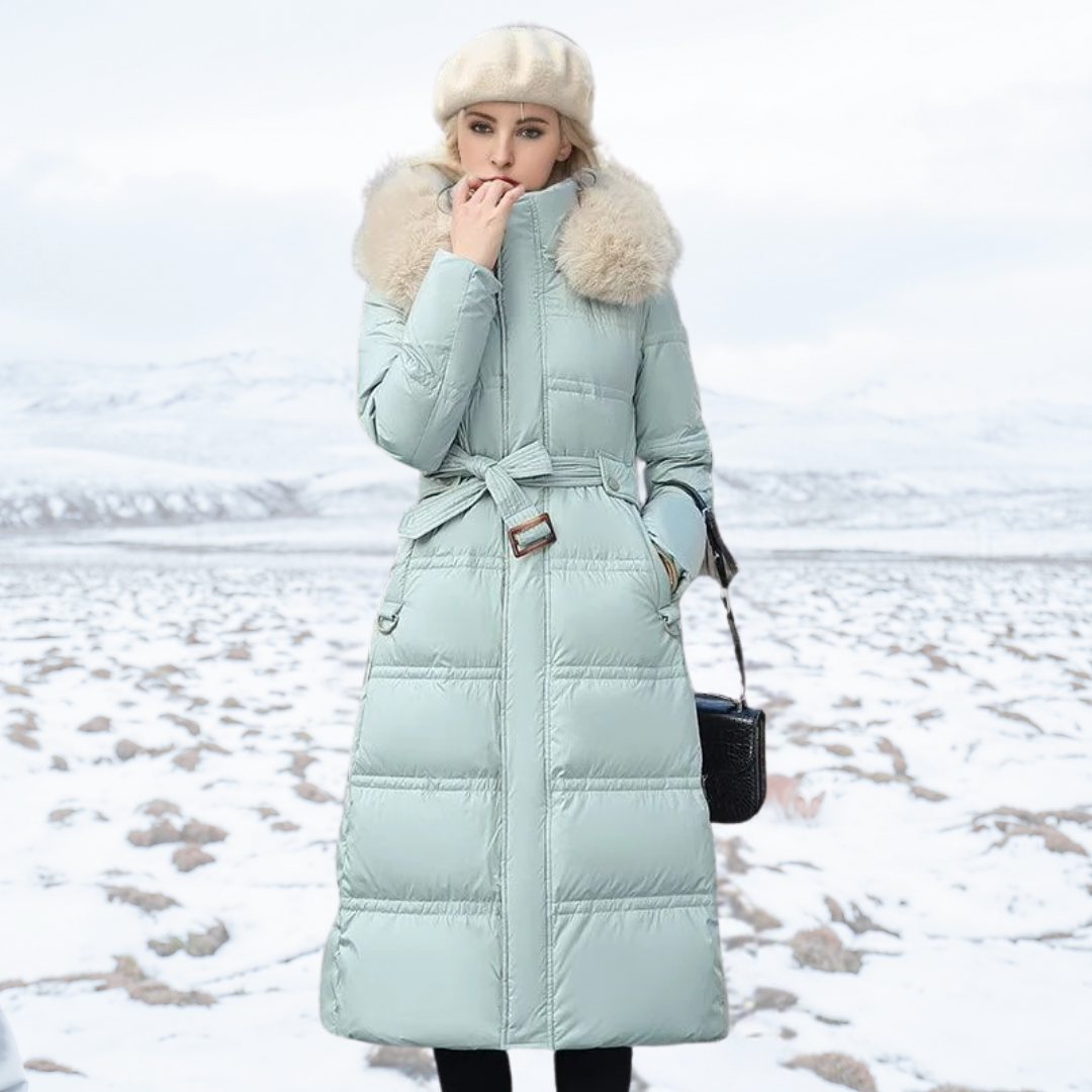 High-Collar Insulated Puffer Coat for Women | Warm Stylish Winter Outerwear for Cold Weather