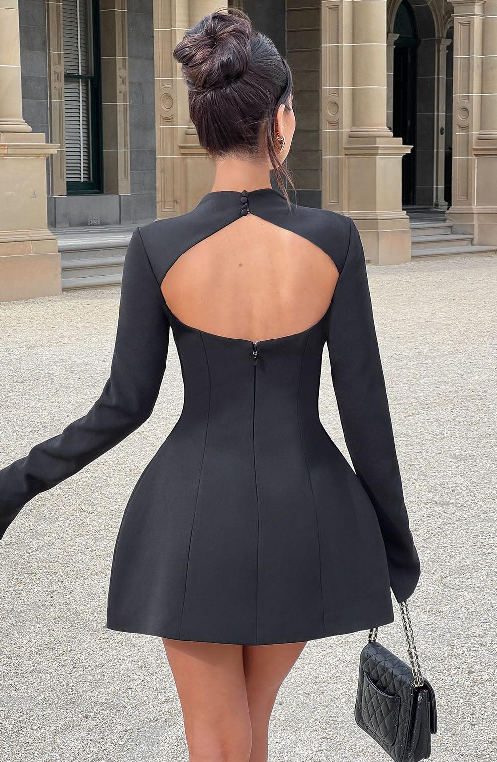 High-Neck Mini Dress for Women | Elegant Design | Perfect for Parties and Events