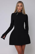 High-Neck Mini Dress for Women | Elegant Design | Perfect for Parties and Events