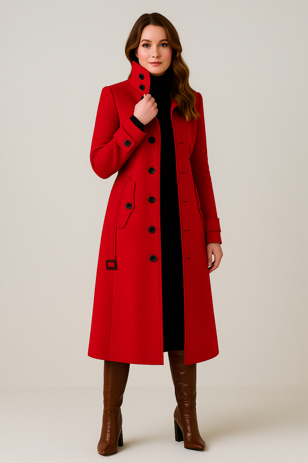 High-Neck Women's Winter Coat | Warm Insulated Outerwear for Cold Weather