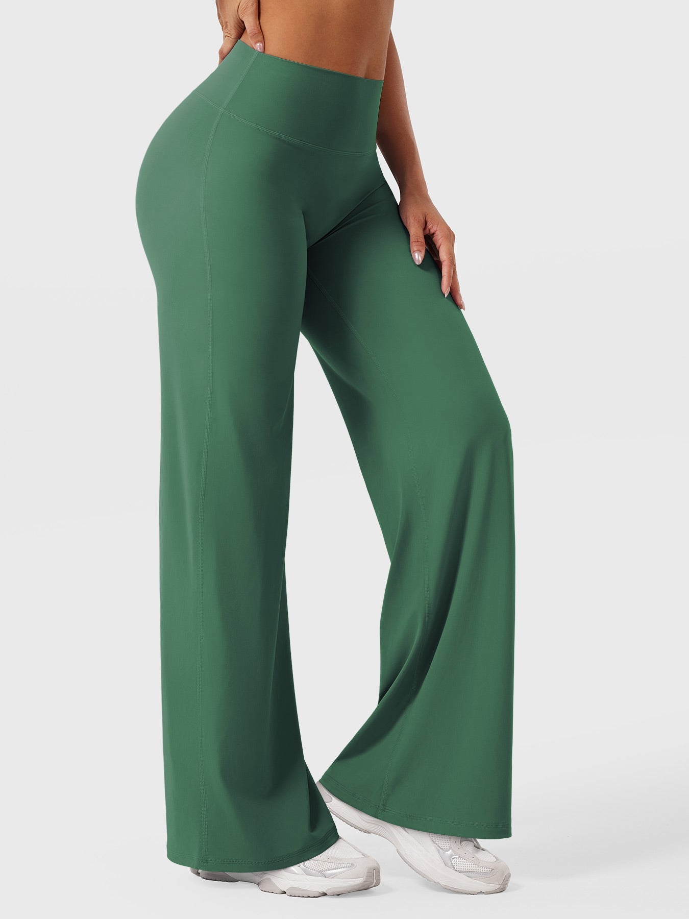 High Waist Flared Pants for Women | Lightweight Summer Fabric | Casual Chic Design | Ideal for Warm Weather Wear