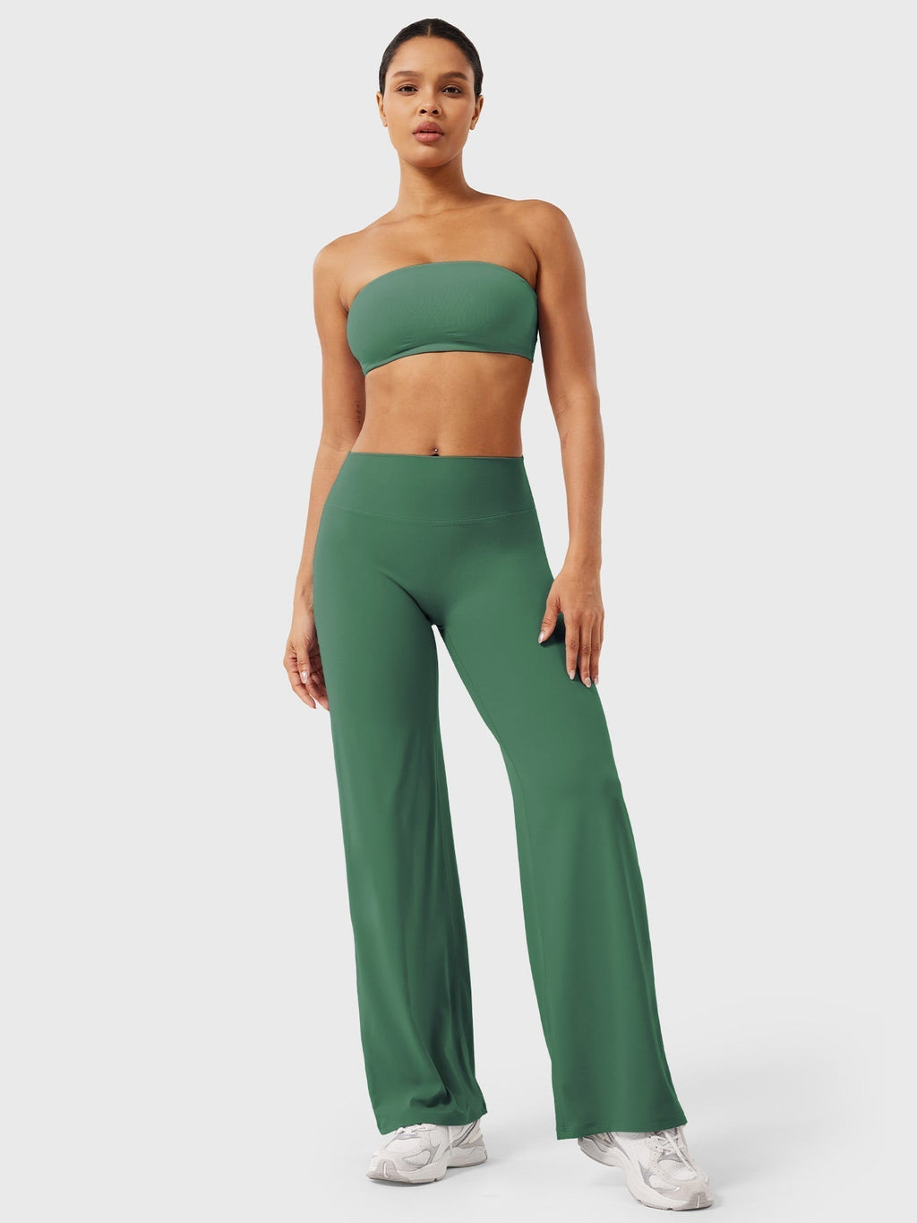 High Waist Flared Pants for Women | Lightweight Summer Fabric | Casual Chic Design | Ideal for Warm Weather Wear