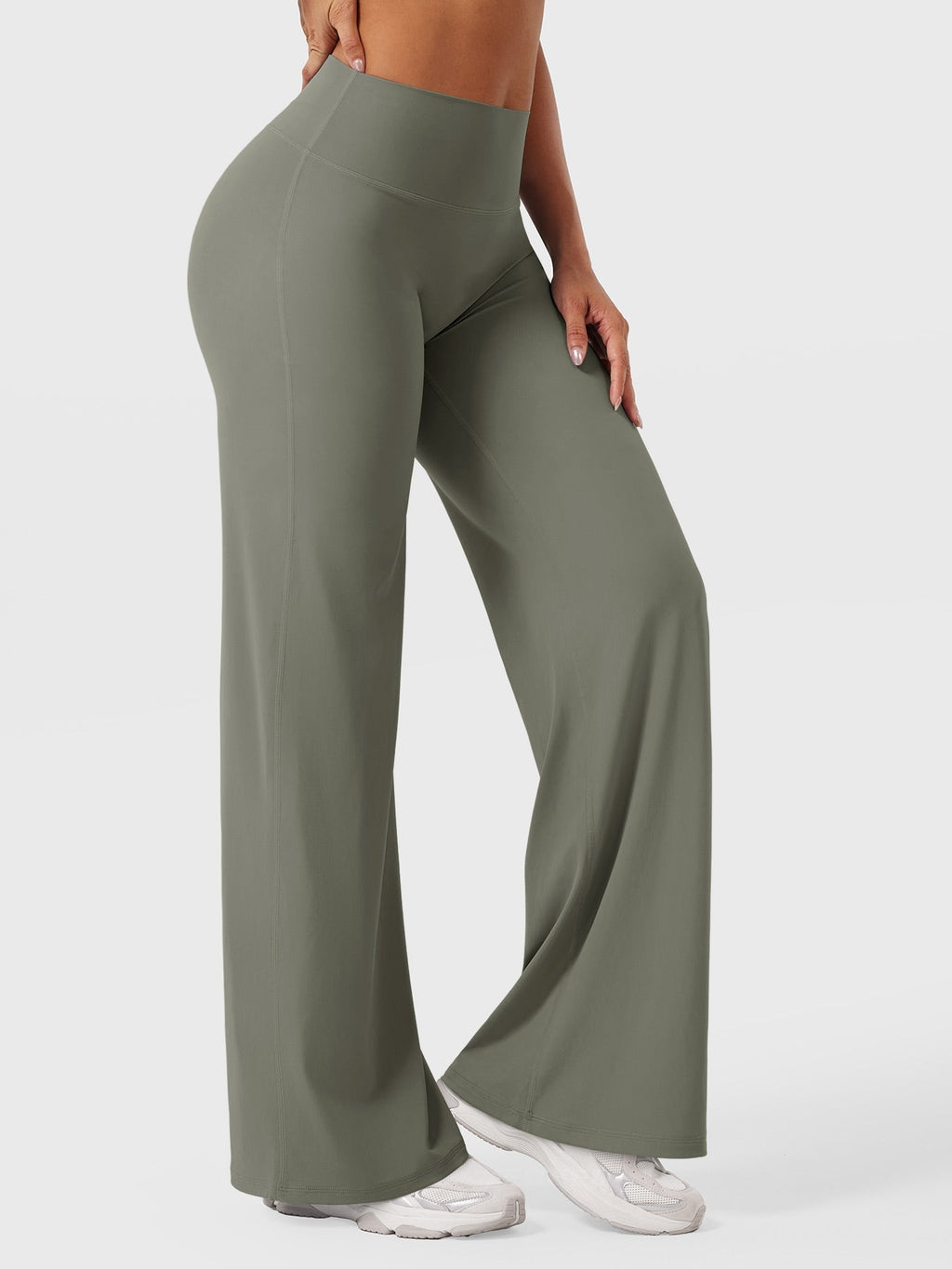 High Waist Flared Pants for Women | Lightweight Summer Fabric | Casual Chic Design | Ideal for Warm Weather Wear