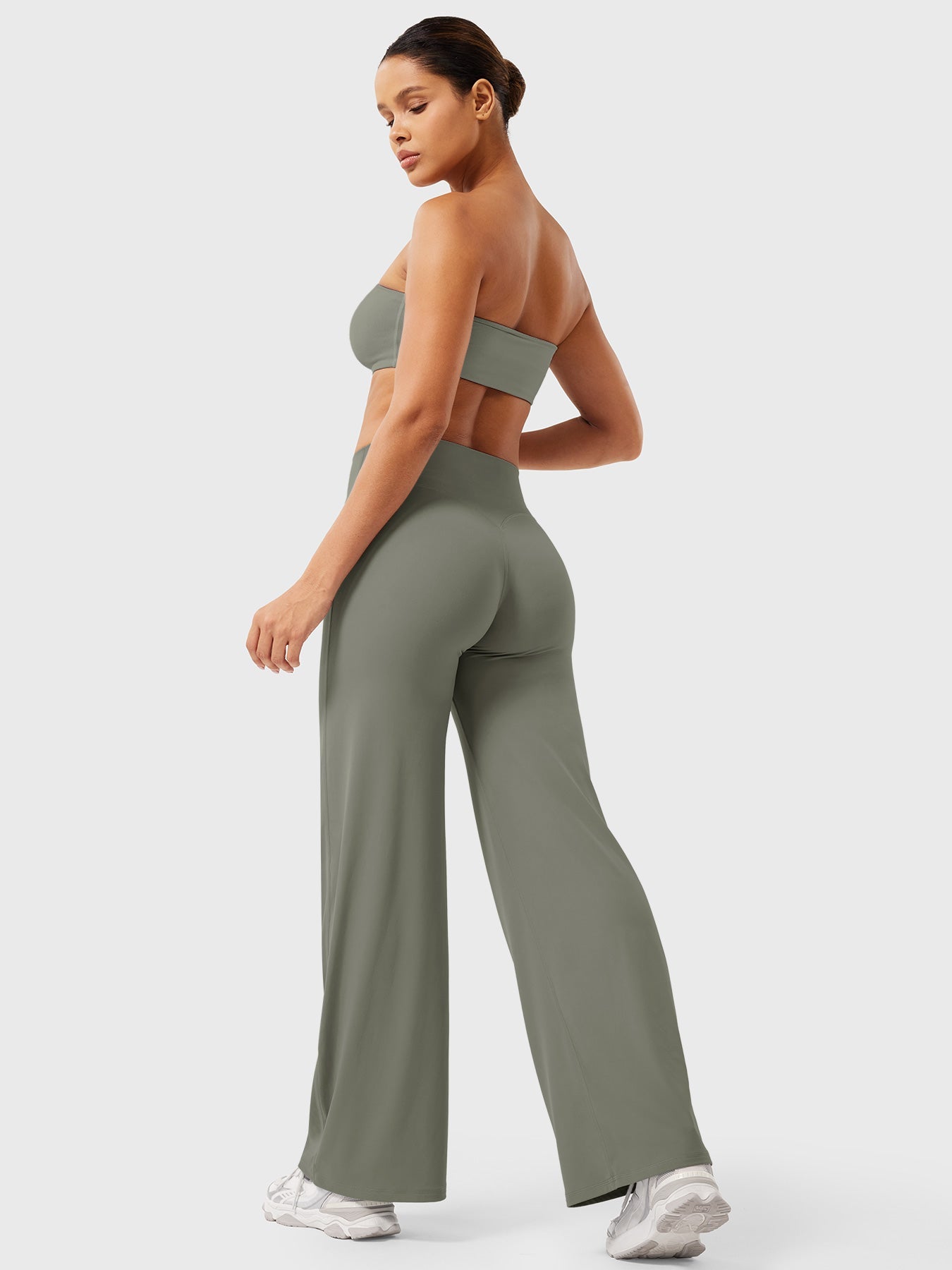 High Waist Flared Pants for Women | Lightweight Summer Fabric | Casual Chic Design | Ideal for Warm Weather Wear