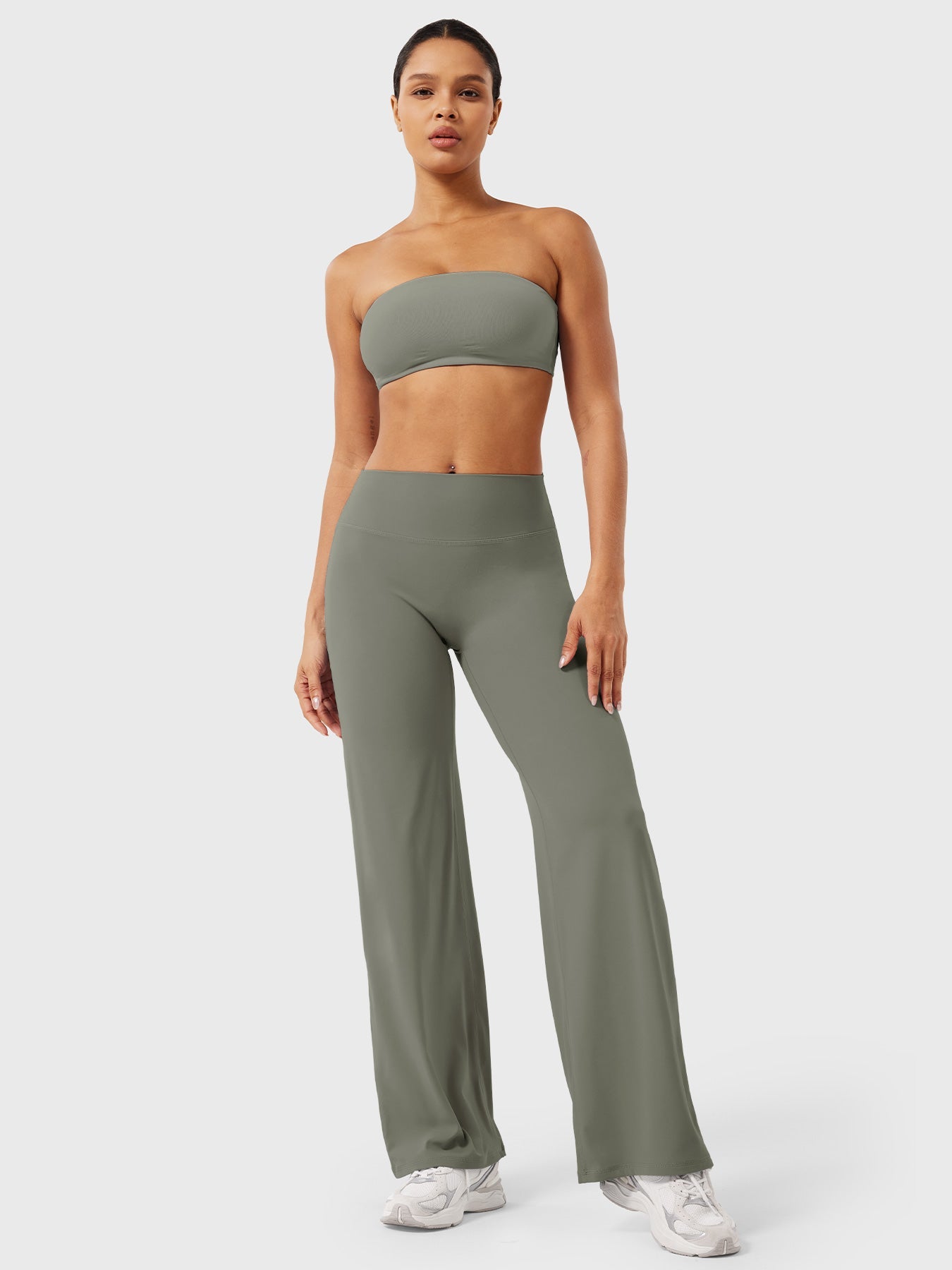 High Waist Flared Pants for Women | Lightweight Summer Fabric | Casual Chic Design | Ideal for Warm Weather Wear