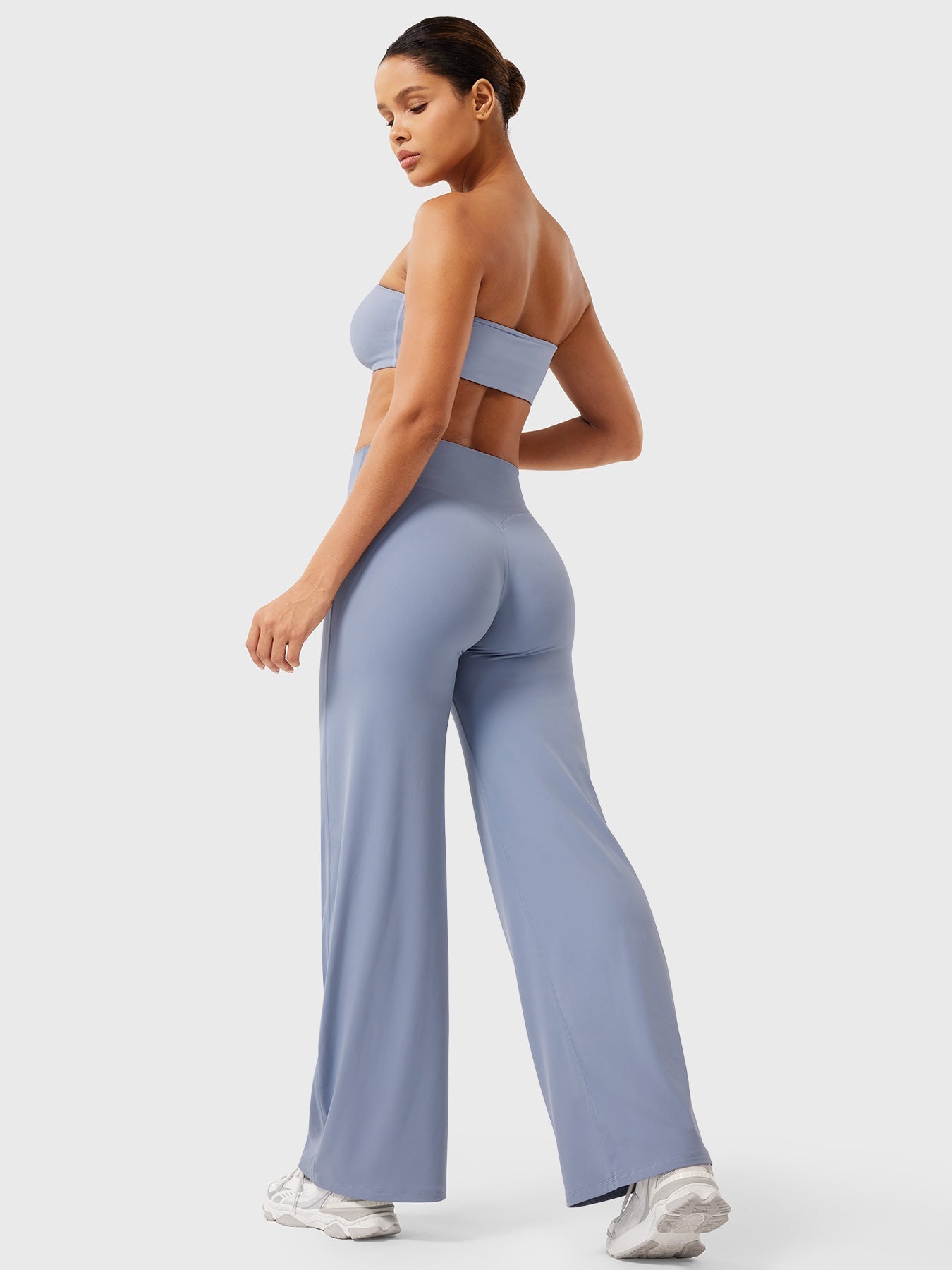 High Waist Flared Pants for Women | Lightweight Summer Fabric | Casual Chic Design | Ideal for Warm Weather Wear