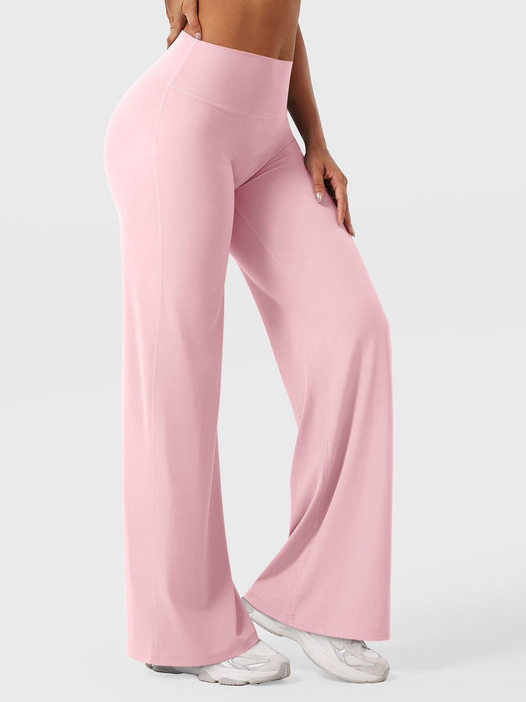 High Waist Flared Pants for Women | Lightweight Summer Fabric | Casual Chic Design | Ideal for Warm Weather Wear