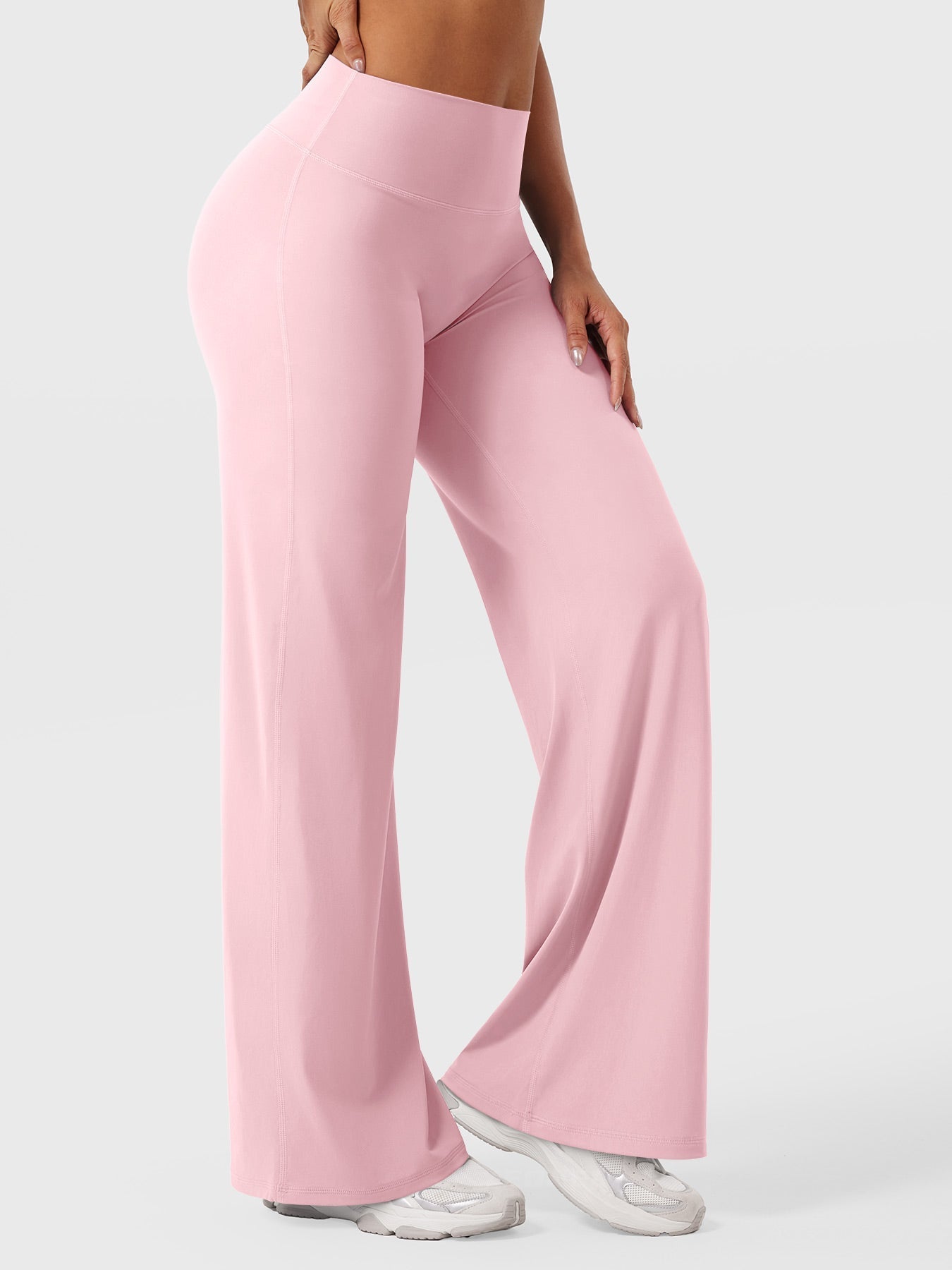 High Waist Flared Pants for Women | Lightweight Summer Fabric | Casual Chic Design | Ideal for Warm Weather Wear