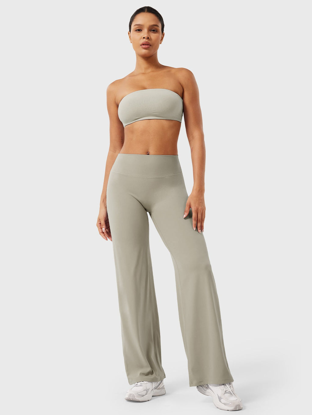 High Waist Flared Pants for Women | Lightweight Summer Fabric | Casual Chic Design | Ideal for Warm Weather Wear